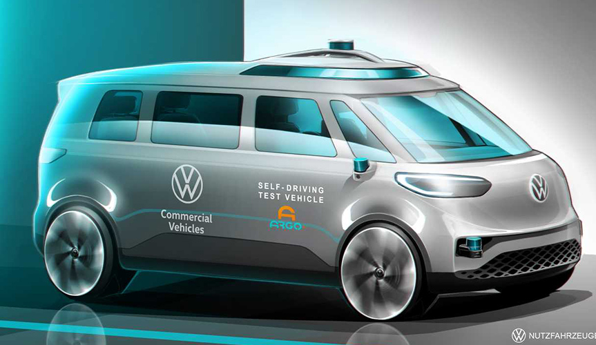 Volkswagen представил свой первый автономный фургон 