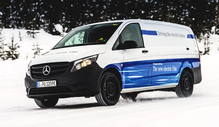Электрический Mercedes-Benz eVito: испытания фургона в 30-градусный мороз (видео)